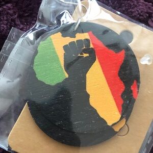 Black Power Fist Wooden Earrings